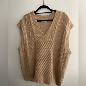 Oak + Fort Cable Sweater Vest
